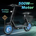 Bogist Honey whale M5 Elite Zima Blu con pneumatici da 14 pollici, motore da 500W 11Ah, monopattino elettrico pieghevole con sedile e portapacchi