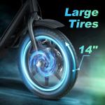 Bogist Honey whale M5 Elite Zima Blu con pneumatici da 14 pollici, motore da 500W 11Ah, monopattino elettrico pieghevole con sedile e portapacchi