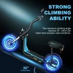 Scooter elettrico, BOGIST Honey whale M5 Max Zima blu, pneumatici da 14 pollici, motore 1000W di potenza, autonomia 40 km