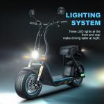 Scooter elettrico, BOGIST Honey whale M5 Max Zima blu, pneumatici da 14 pollici, motore 1000W di potenza, autonomia 40 km
