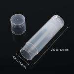Tubo Stick vuoto per balsamo labbra stick, stick per lucida labbra, per rossetto, contenitori vuoto, con tappo e vite regolatore, contenuto 5g