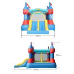 Castello Gonfiabile Grande, Scivolo Doppio, Gioco per Bambini, Tappeto Saltarello, Happy Hop