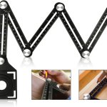 Righello di misurazione multi angolo con asola, multiuso, per piastrelle, in alluminio, adatto per piastrellista, costruttori, artigiani, falegnami, falegnami e bricolage
