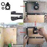 Righello di misurazione multi angolo con asola, multiuso, per piastrelle, in alluminio, adatto per piastrellista, costruttori, artigiani, falegnami, falegnami e bricolage