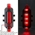 Luce bicicletta anteriore e posteriore, ricaricabile USB, 300 lumen, 3 modalità, IPX6 impermeabile