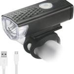 Luce bicicletta anteriore e posteriore, ricaricabile USB, 300 lumen, 3 modalità, IPX6 impermeabile