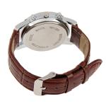 Luminoso, orologio con quadrante rotondo, tre tre 3 funzioni, cinturino in pelle, per uomo, marrone